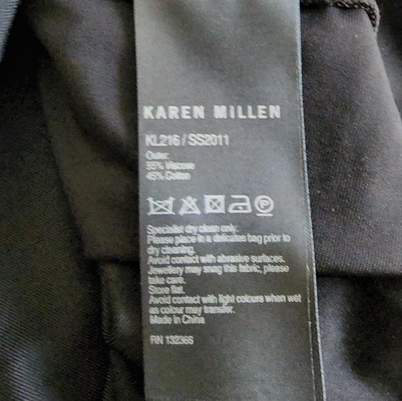 Karen Millen Dress Womens 4 Black Sleeveless Crochet - Picture 5 of 5